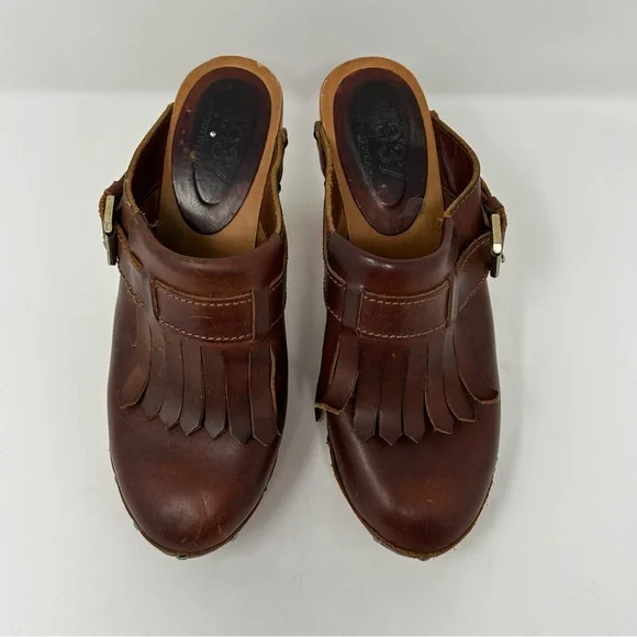 Madewell 1937 Leather Fringe Kiltie Clogs Size 7 - Picture 9 of 10